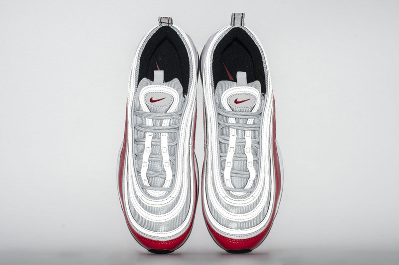nike air max 97 pure platinum/university red 921826 -009