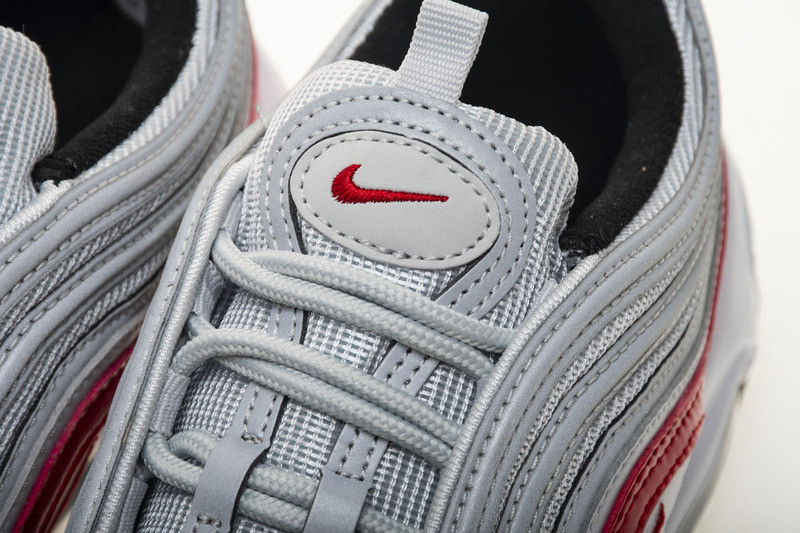 nike air max 97 pure platinum/university red 921826 -009