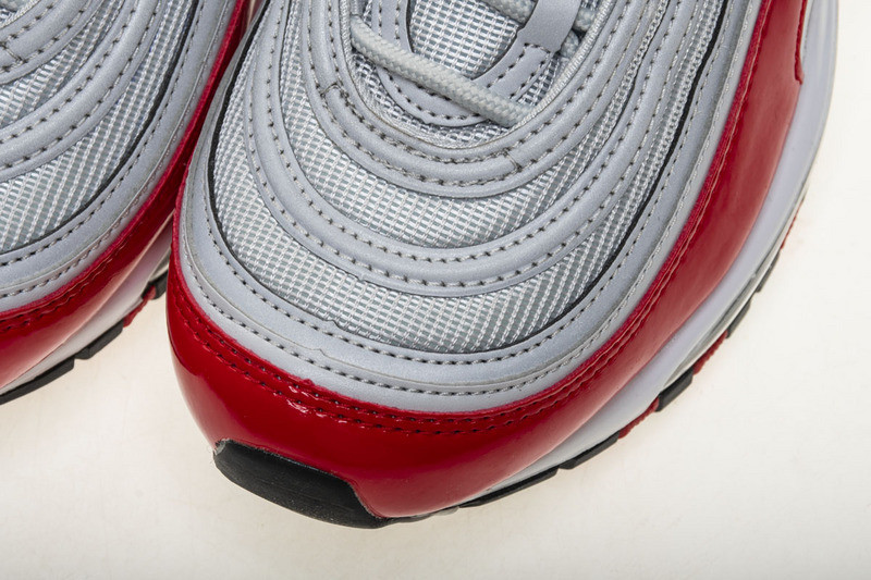 nike air max 97 pure platinum/university red 921826 -009