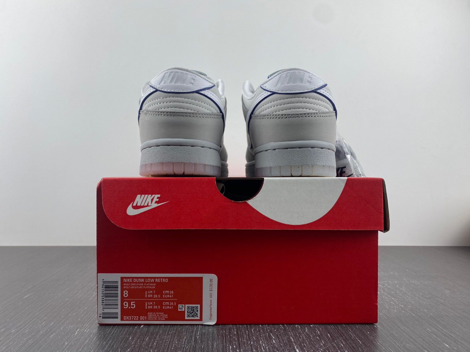 nike dunk low wolf grey pure platinum dx3722-001