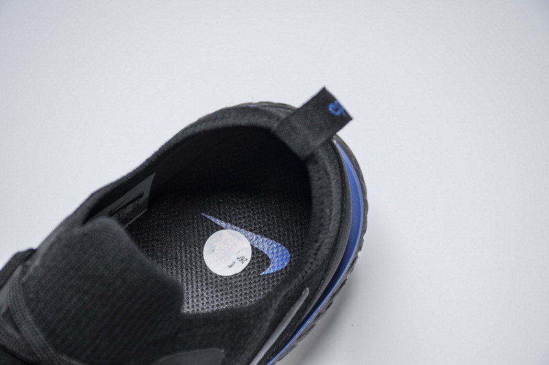 nike epic react flyknit black racer blue aq0067-004