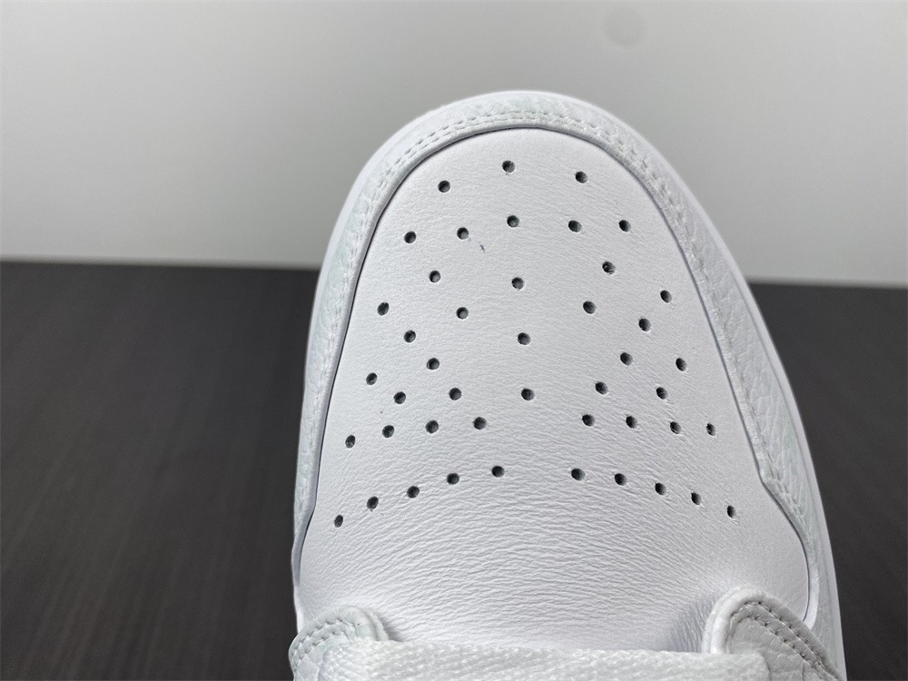 jordan 1 low triple white tumbled leather - 553558-130