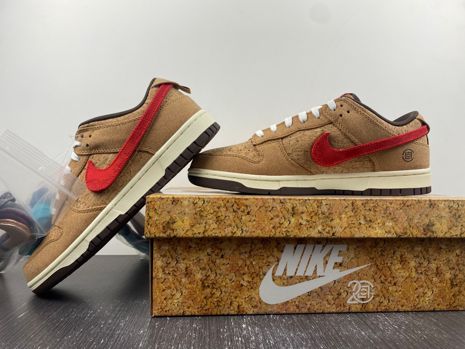 nike dunk low sp clot cork men