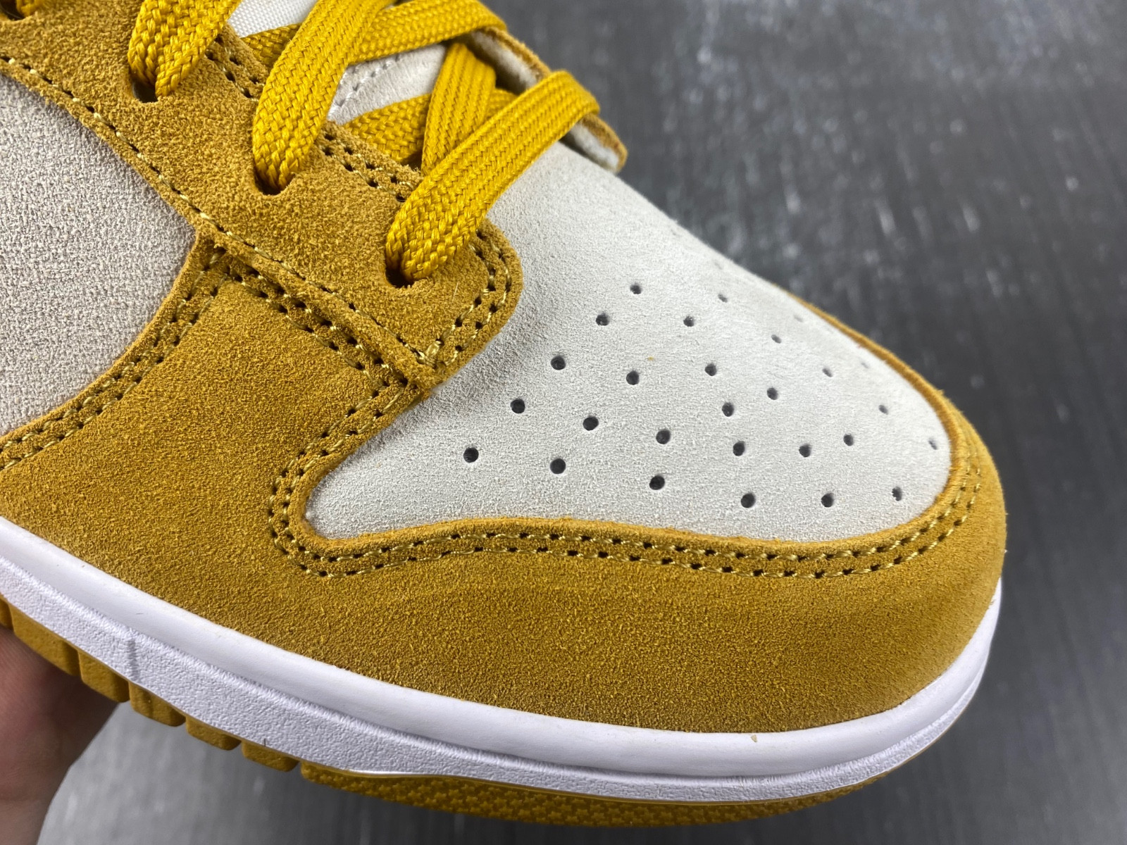 nike dunk low celestial gold suede (women