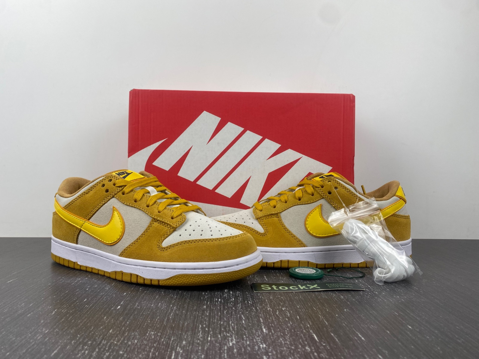 nike dunk low celestial gold suede (women
