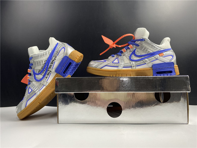 owt x nike air rubber dunk “university blue” cu6015-100