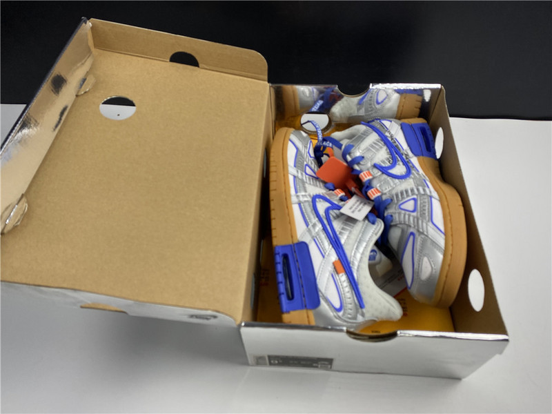 owt x nike air rubber dunk “university blue” cu6015-100