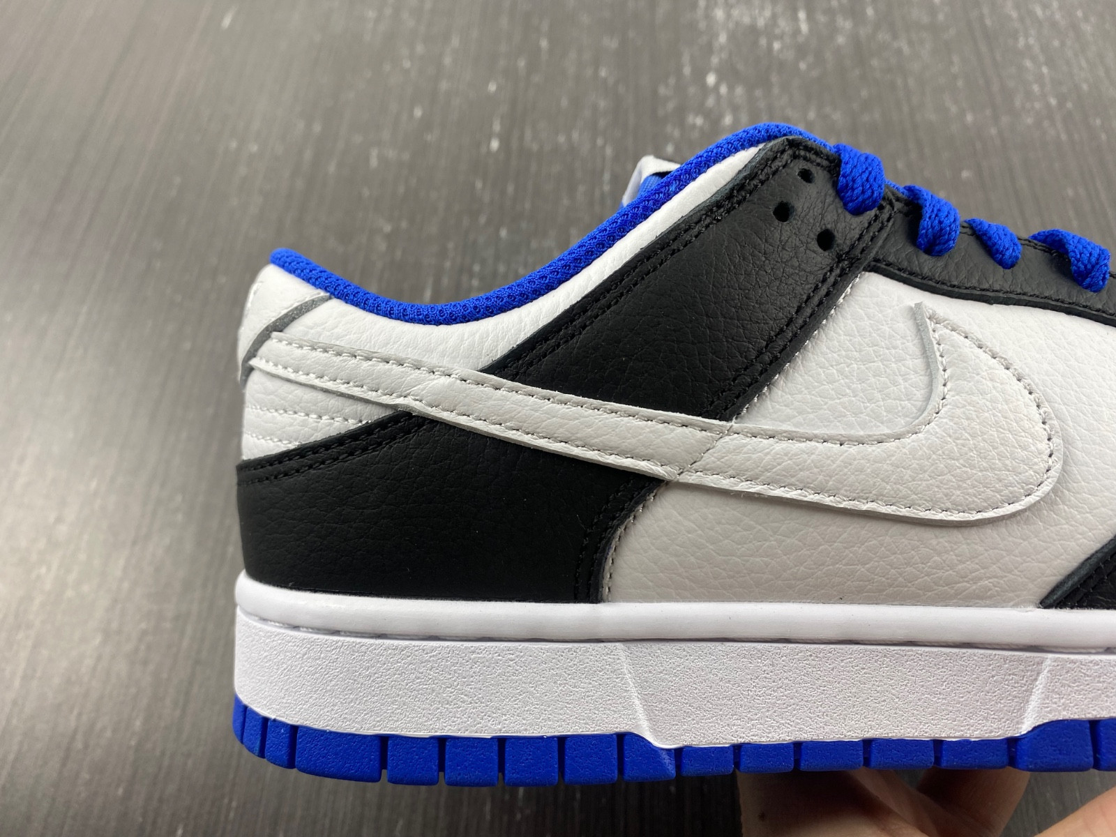 nike dunk low white black royal - fd9064-110