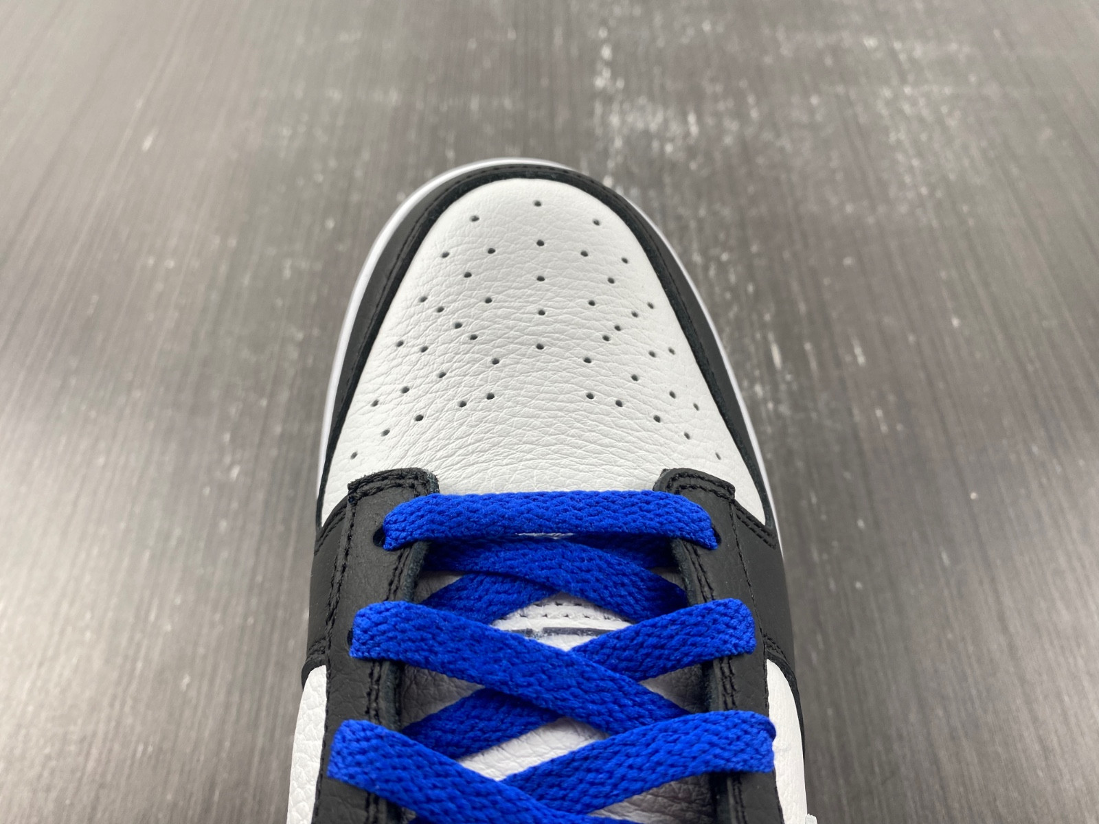 nike dunk low white black royal - fd9064-110