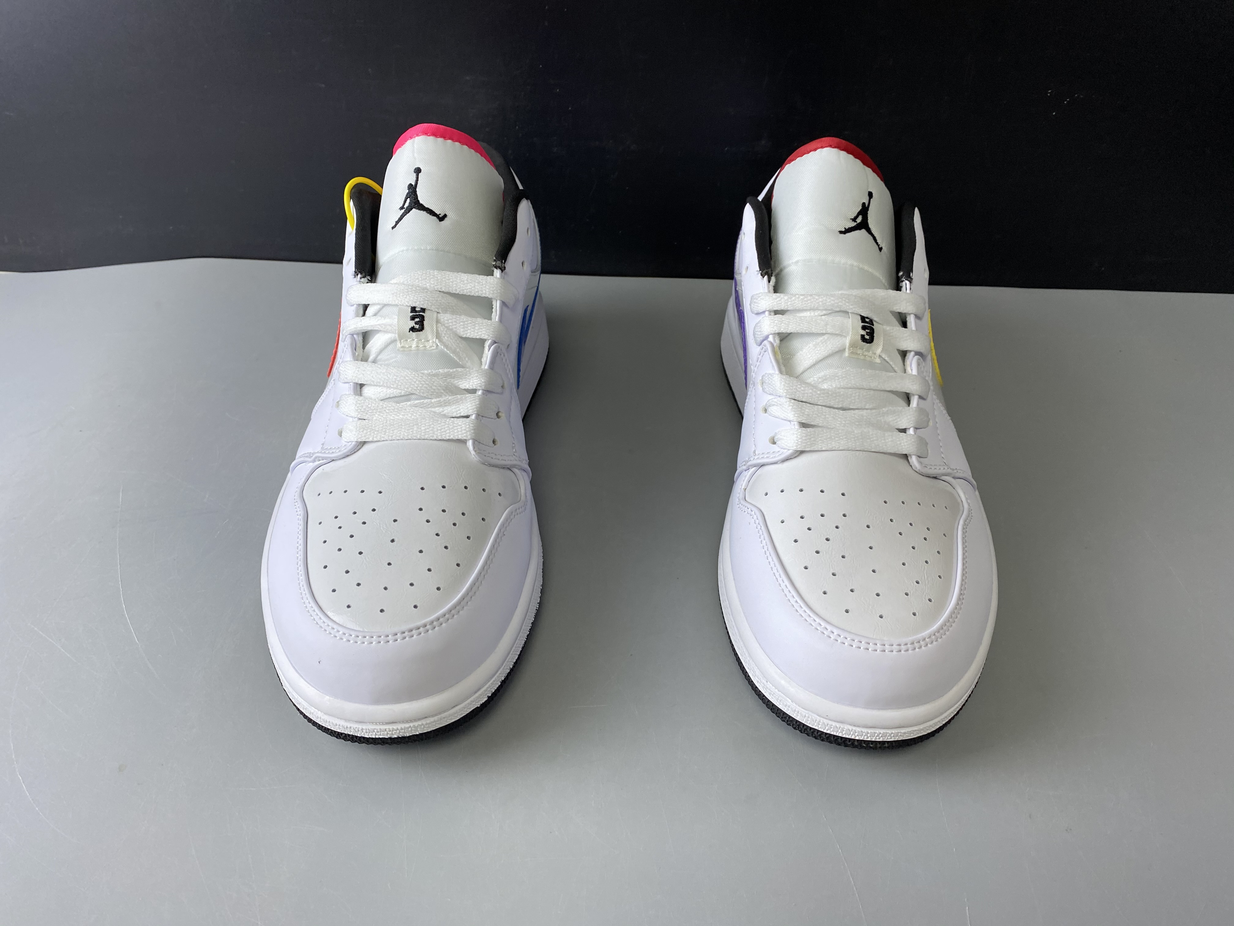 jordan 1 low white multi-color - cw7009-100