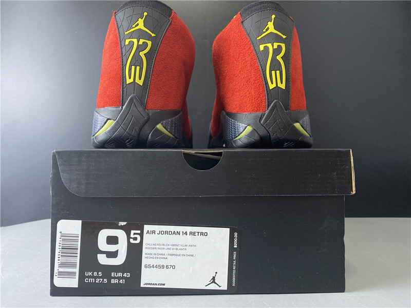 air jordan 14 “ferrari” 654459-670