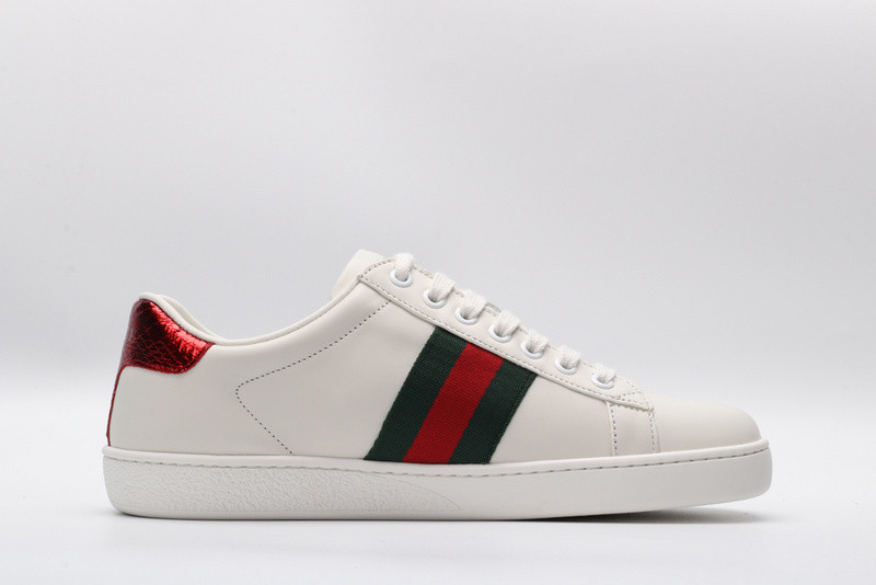 G*u*i ace embroidered low-top sneaker white with bee