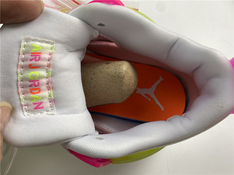 jordan 4 retro white lemon pink (gs) - cv7808-100