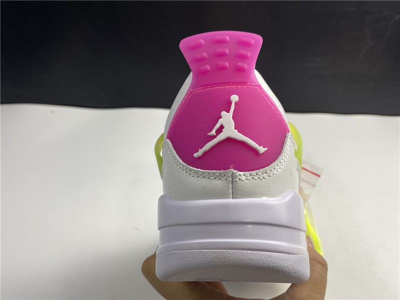 jordan 4 retro white lemon pink (gs) - cv7808-100