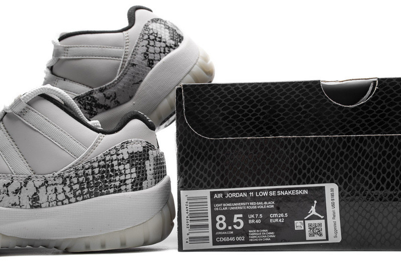 jordan 11 retro low snake light bone cd6846-002