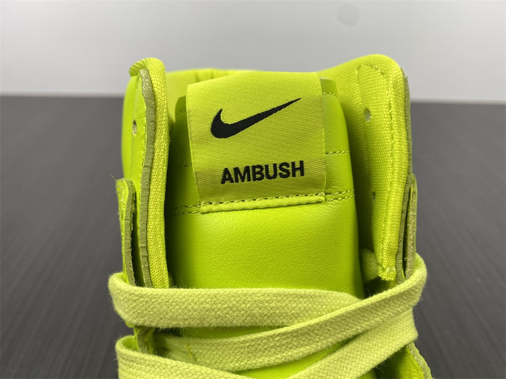 nike dunk high ambush flash lime - cu7544-300