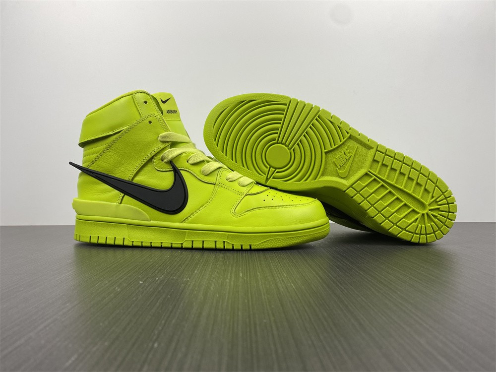 nike dunk high ambush flash lime - cu7544-300