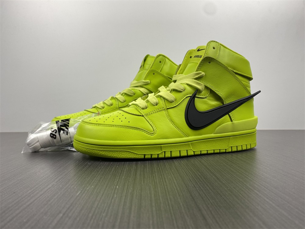 nike dunk high ambush flash lime - cu7544-300