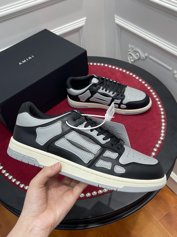amiri skel top leather sneakers