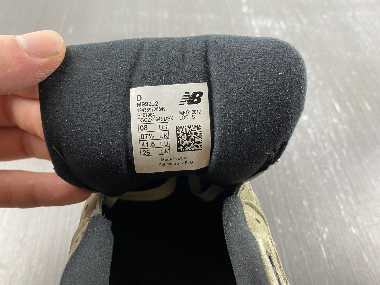 new Ba1an*e 992 jjjjound grey - m992j2