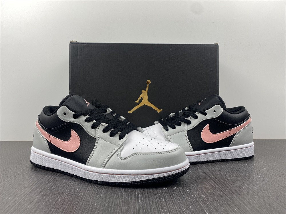 air jordan 1 low white grey black pink 553558-062