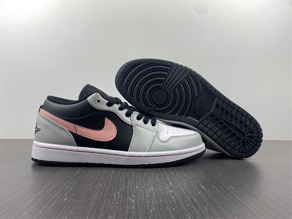 air jordan 1 low white grey black pink 553558-062