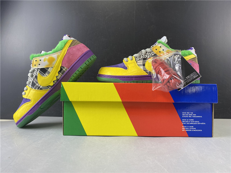 nike sb dunk low pro iw purple yellow violet 318403-137