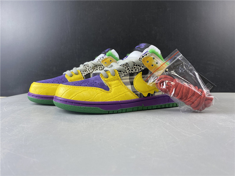 nike sb dunk low pro iw purple yellow violet 318403-137