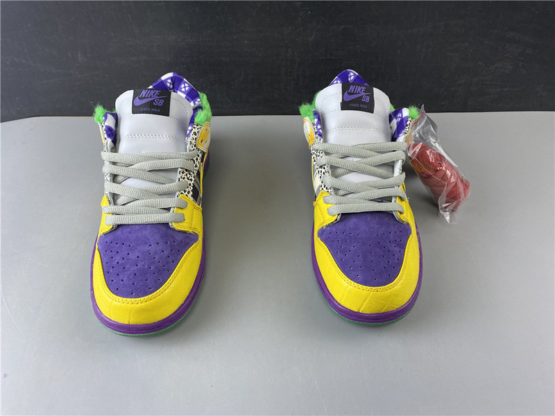 nike sb dunk low pro iw purple yellow violet 318403-137