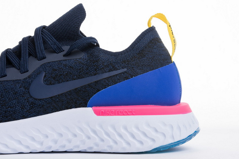 nike epic react flyknit college navy aq0067-400