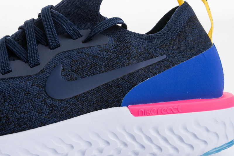 nike epic react flyknit college navy aq0067-400