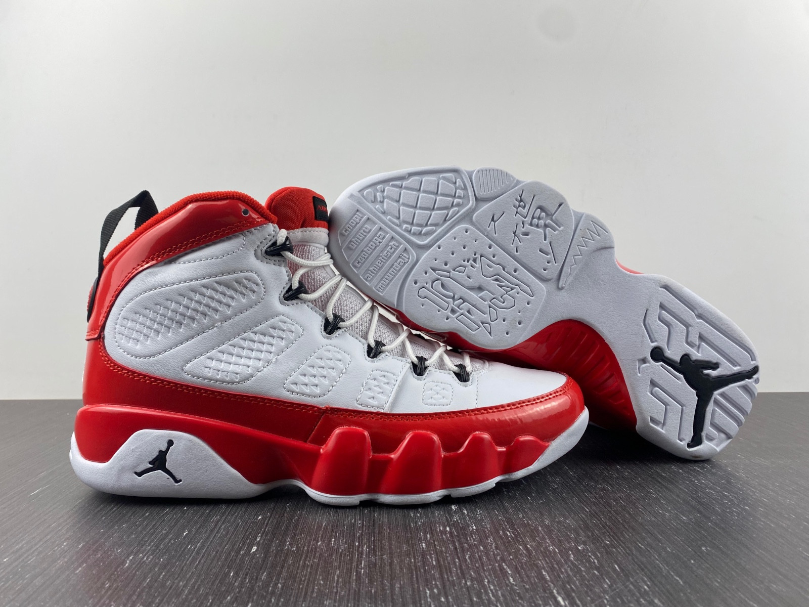 air jordan 9 white gym red red black 302370-160l