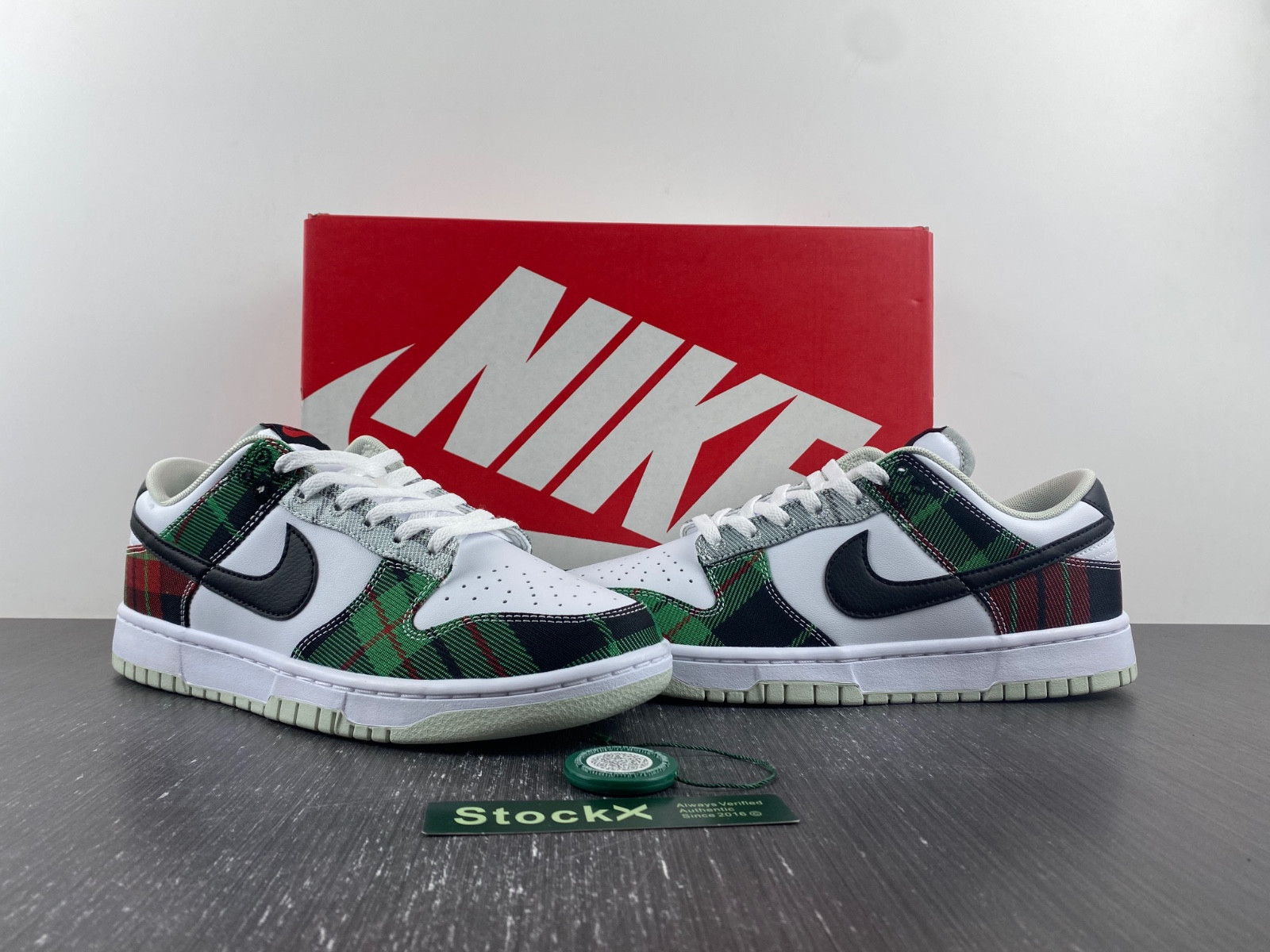 nike dunk low tartan plaid - dv0827-100