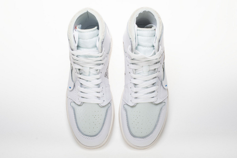 owt nike air jordan 1 retro high white aq0818-100