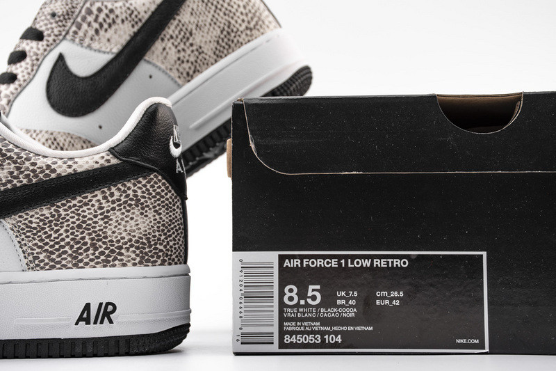 nike air force 1 low retro cocoa snake 845053-104