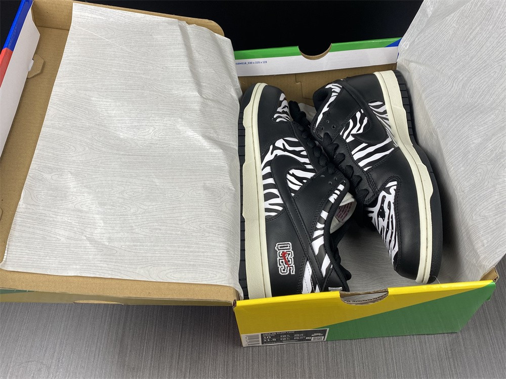 quartersnacks x nk sb dunk " zebra" dm3510-001