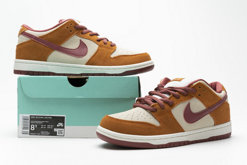nike sb dunk low pro dark russet cedar bq6817-202