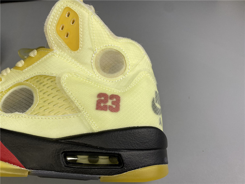 owt x air jordan 5 “sail” dh8565-100