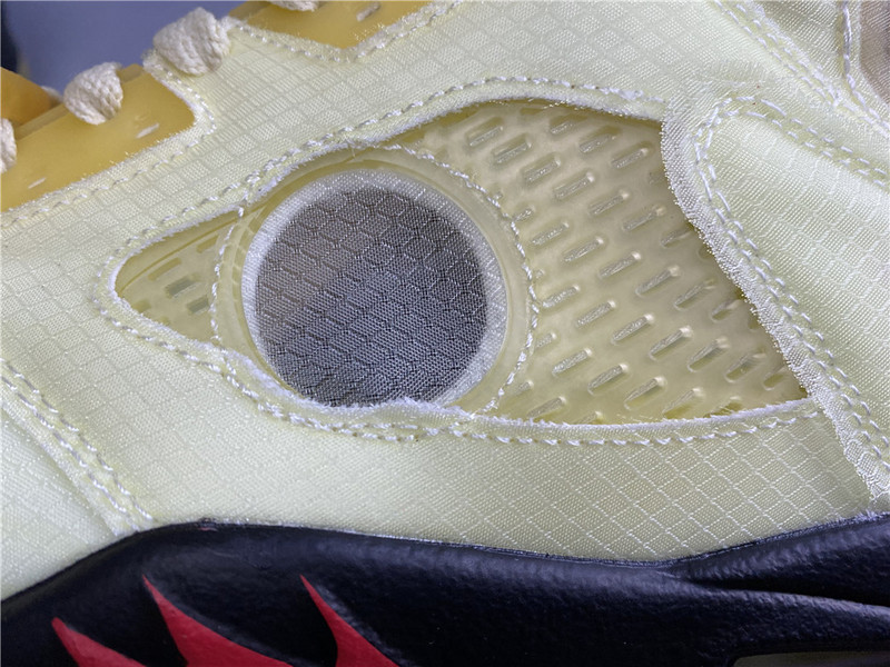 owt x air jordan 5 “sail” dh8565-100