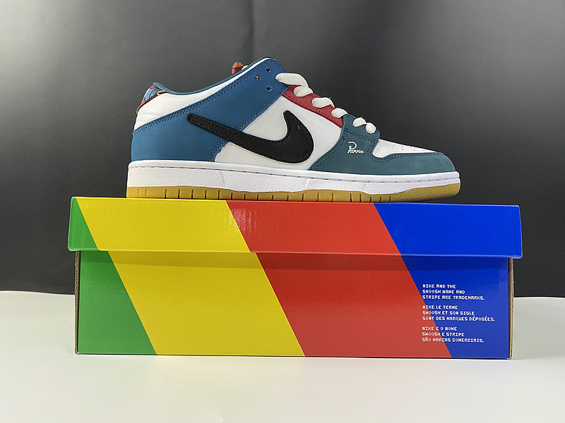 parra nike sb dunk low 2021 dh7695-100