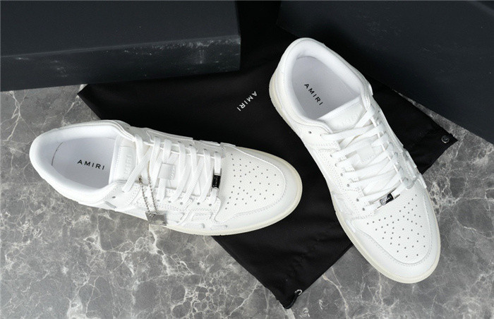 amiri skel top leather sneakers