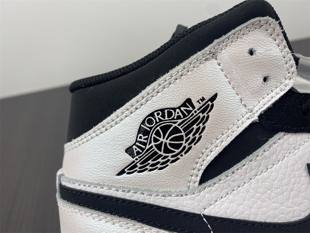 air jordan 1 mid white black Di*m*nd dh6933-100
