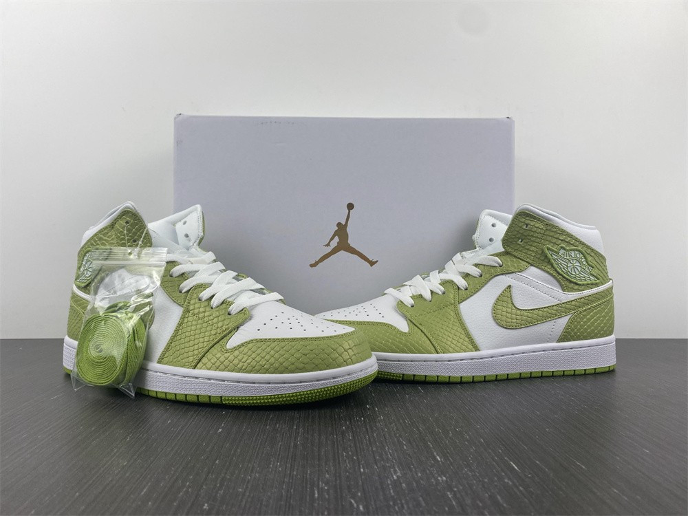 jordan 1 mid green python (w) - dv2959-113
