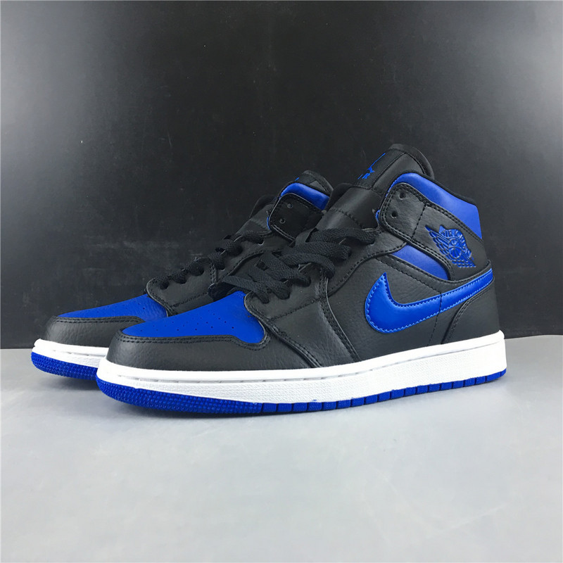 air jordan 1 mid royal black blue 554724-068