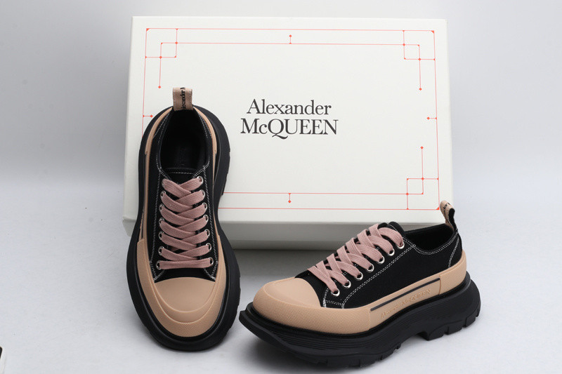 alex mcq tread slick lace up in black & brown