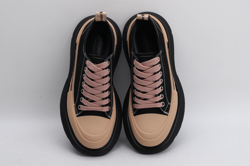 alex mcq tread slick lace up in black & brown