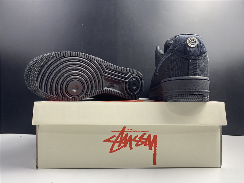 stussy x nike air force 1 low “black” cz9084-001
