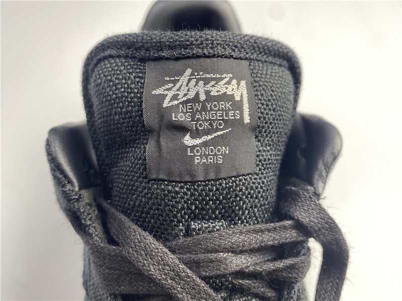 stussy x nike air force 1 low “black” cz9084-001