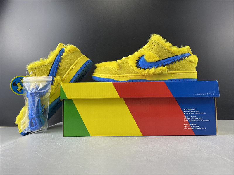 grateful dead x nike sb dunk low“ yellow bear” cj5378-700