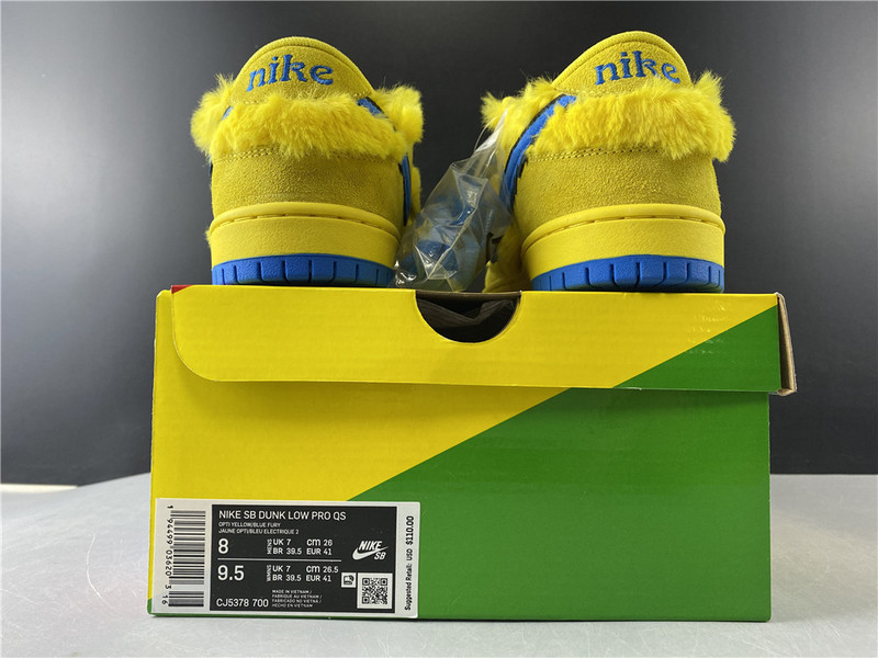 grateful dead x nike sb dunk low“ yellow bear” cj5378-700
